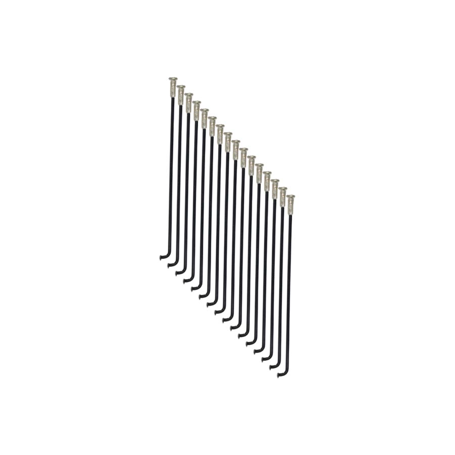 12†Spokes, Spokes, J-Bend, Black, 16pcs