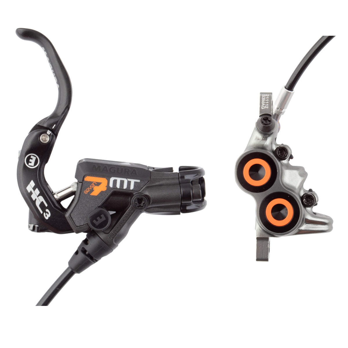 MAGURA MAG MT7-HC3 FrontoRearR w/LVR HC3B BK/OR - MAGURA