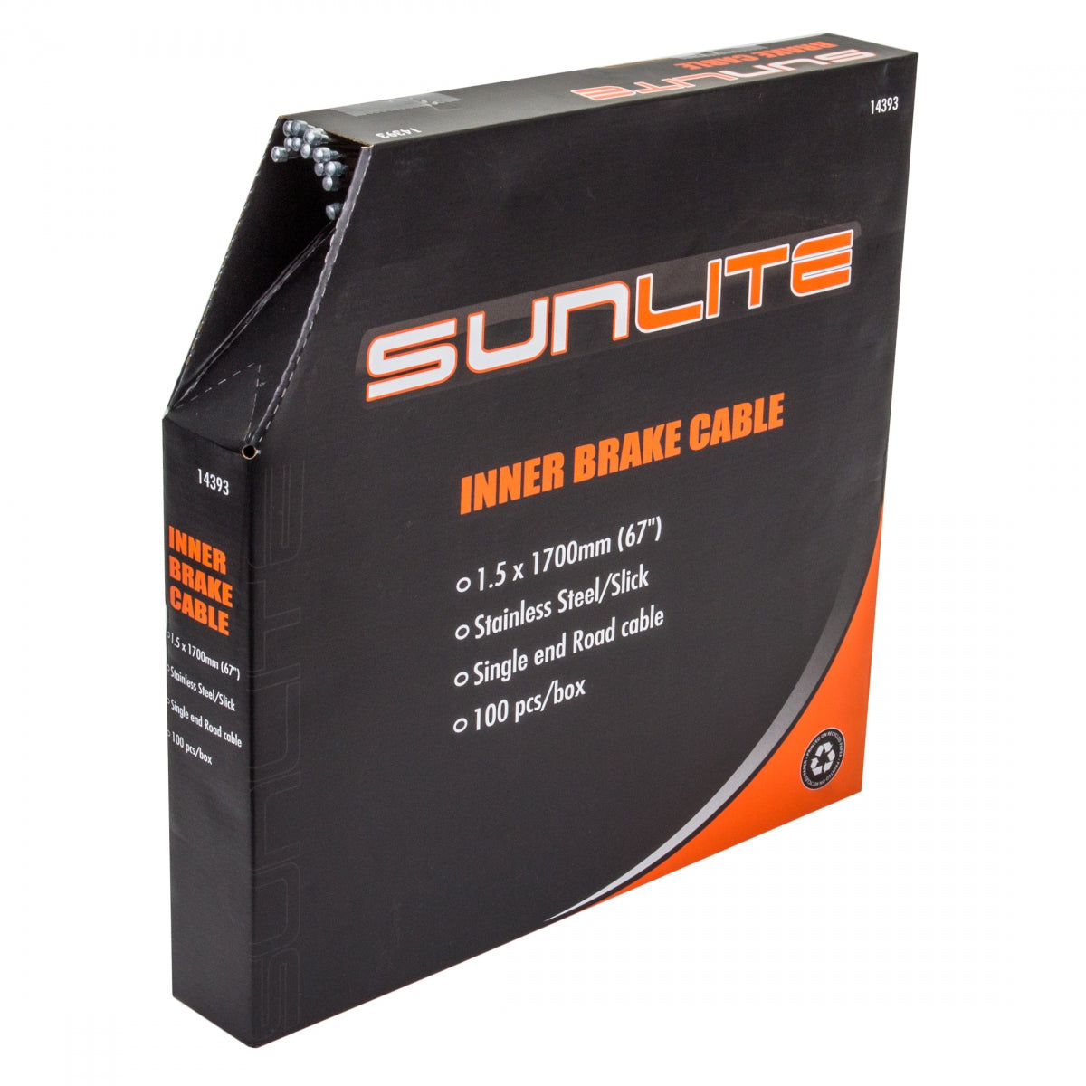 SUNLITE CABLE BRAKE SUNLT 1.5x1700SS SLK RD BXof100 - SUNLITE