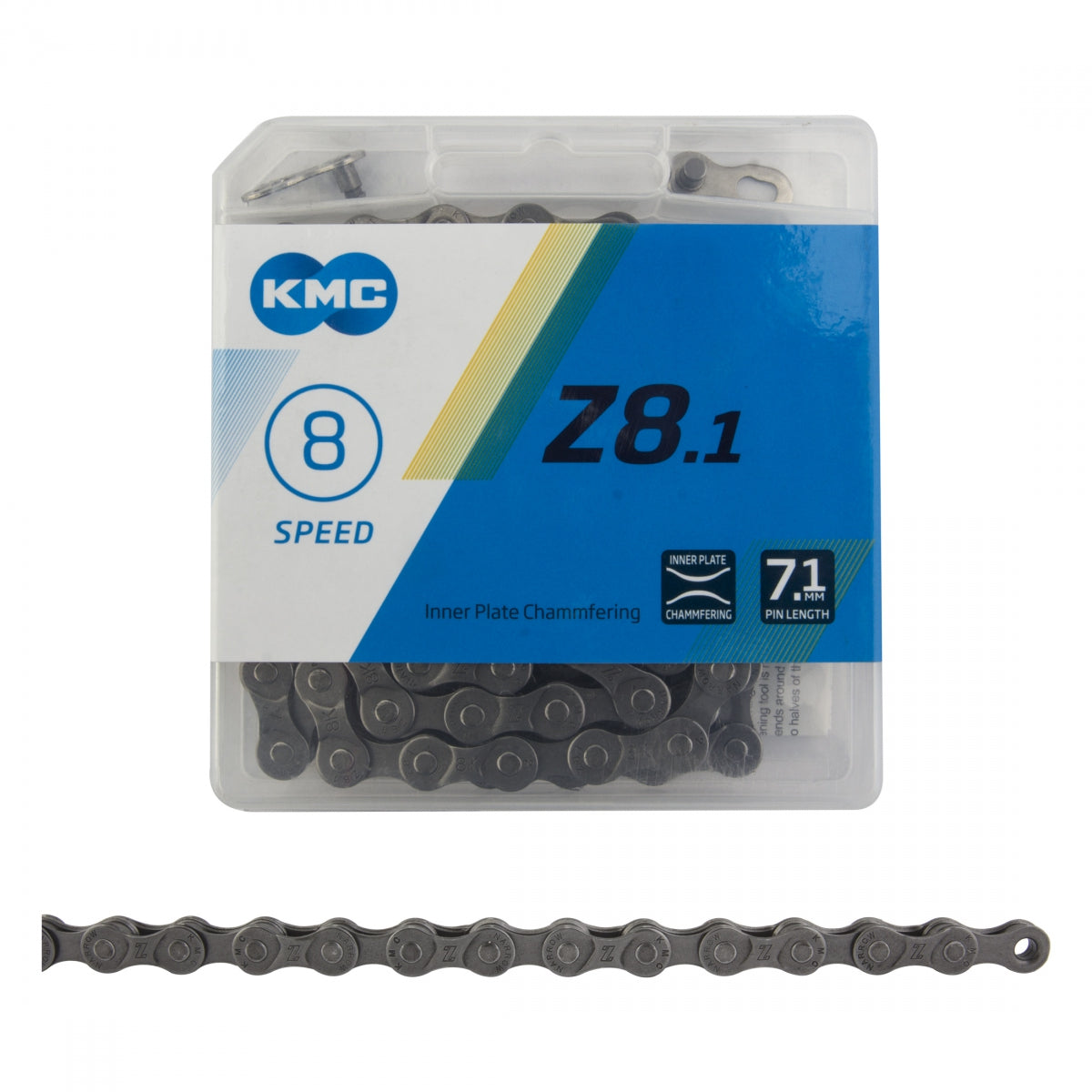 KMC CHAIN KMC Z8.1 INDEX 8s GY/GY 116L - KMC