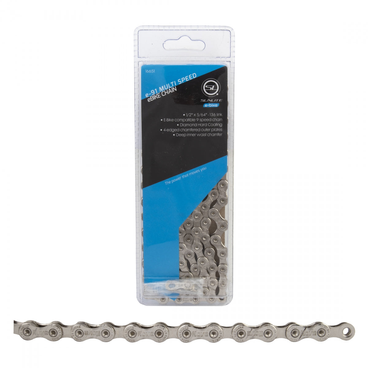 SUNLITE CHAIN SUNLT e91 9s CP 136L f/EBIKE - SUNLITE