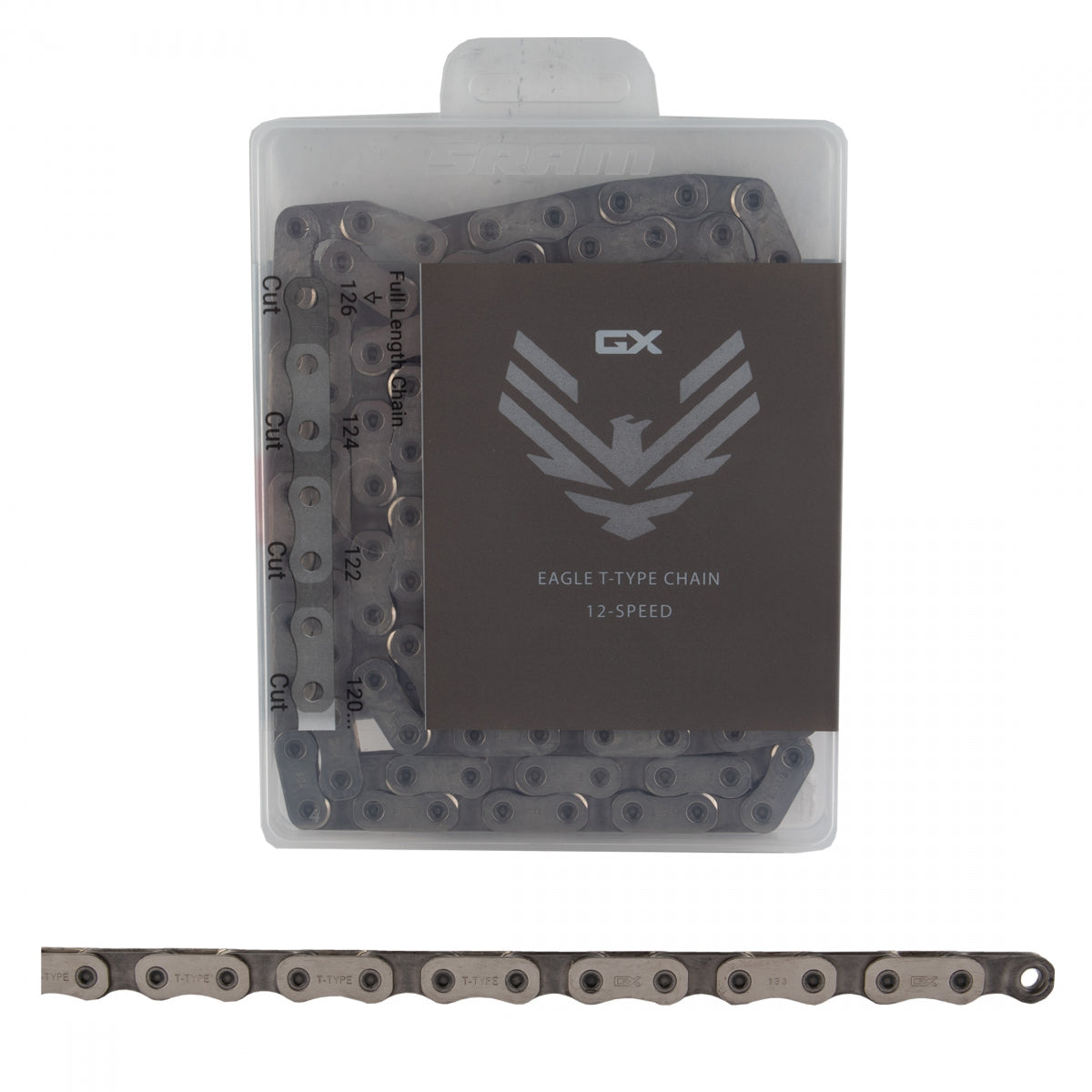 SRAM CHAIN SRAM EAGLE GX 12s SL 126L T-TYPE SOLID PIN POWERLOCK - SRAM