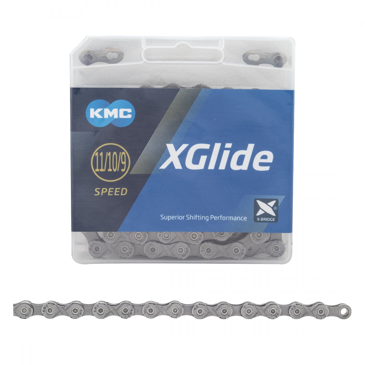 KMC CHAIN KMC xGLIDE 9/10/11s GY/GY 128L SHI-CUES - KMC