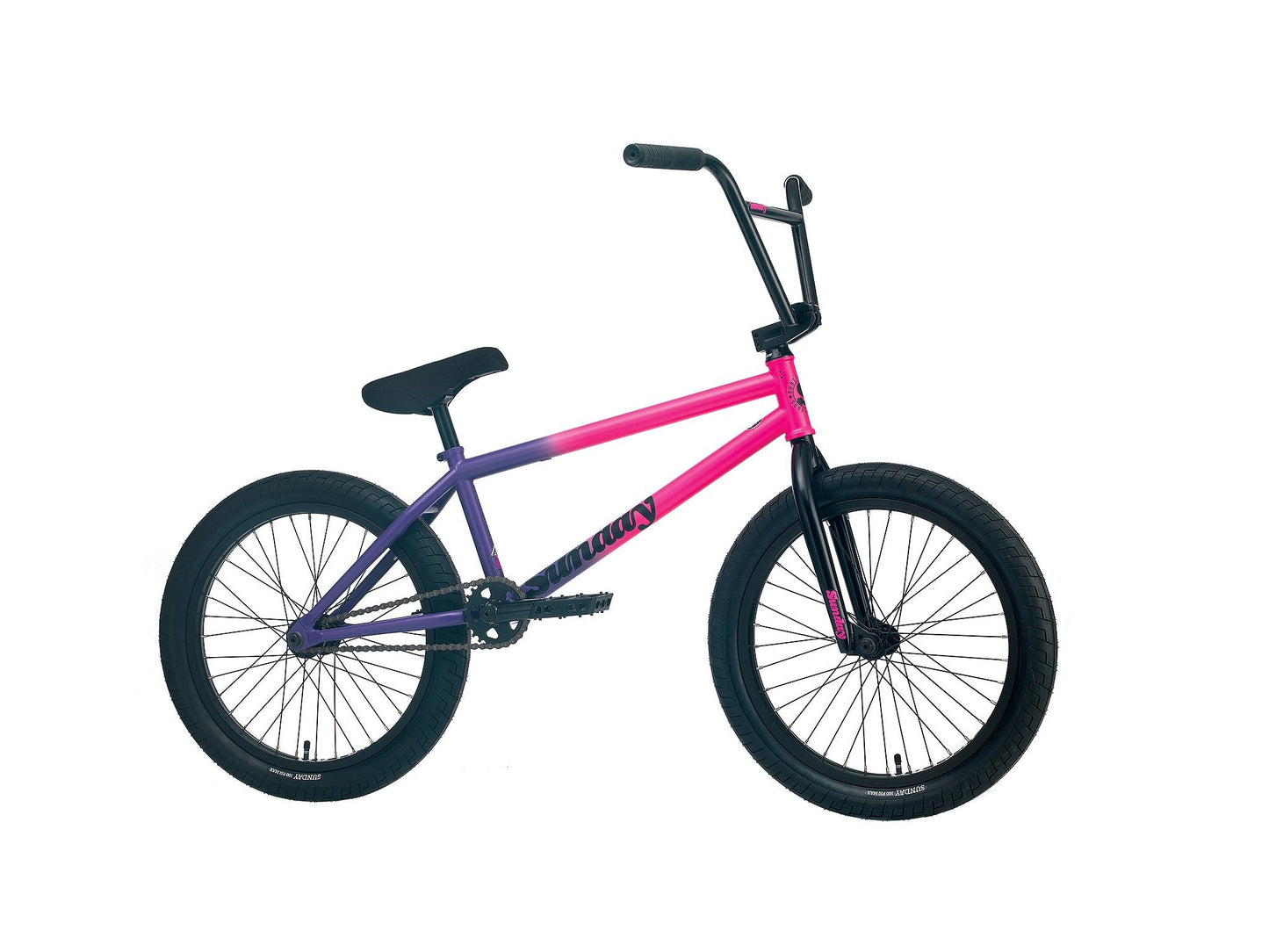 Sunday Street Sweeper - Jake Seeley Signature (Matte Hot Pink to Matte Grape Fade with 20.75" tt in LHD or RHD) available at 5150bmx.com