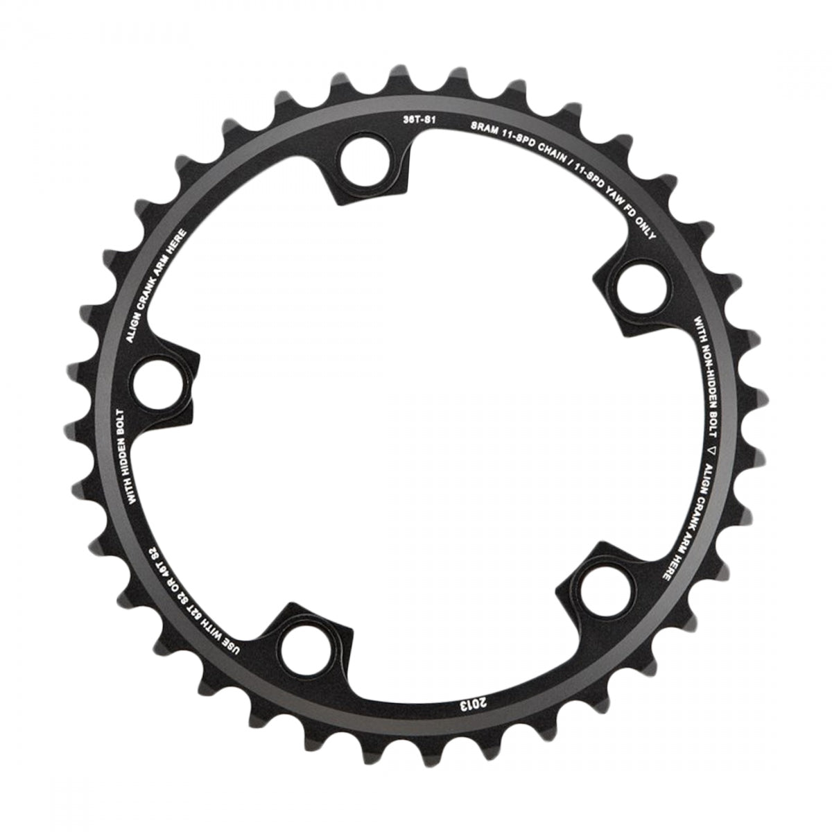 SRAM CHAINRING SRAM 36T 110mm RED-X-GLIDE 11s S1 B-BK YAW - SRAM