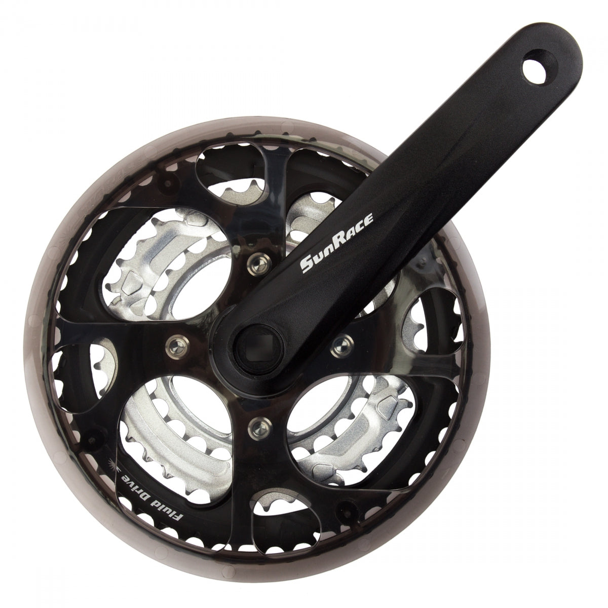 SUNRACE CRANKSET SUNRACE FCM300 170x48/38/28 SQ w/CG BK/SL - SUNRACE