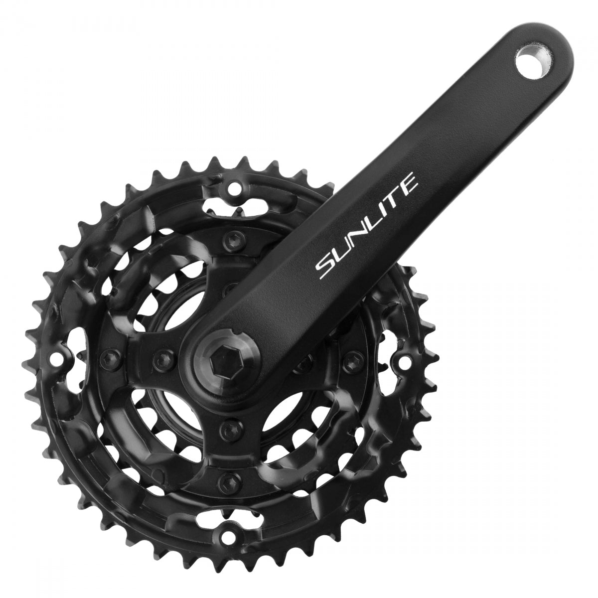 SUNLITE CRANKSET SUNLT MTB 170x42/32/22 SQ 7/8s BK/BK - SUNLITE