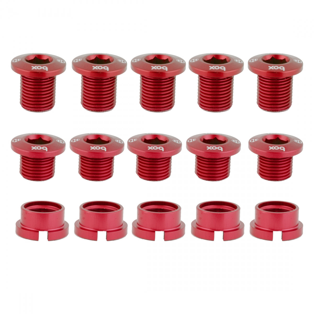 BOX COMPONENTS CHAINRING BOLT SET BOX ONE 7075 ALY 15pc RD - BOX COMPONENTS