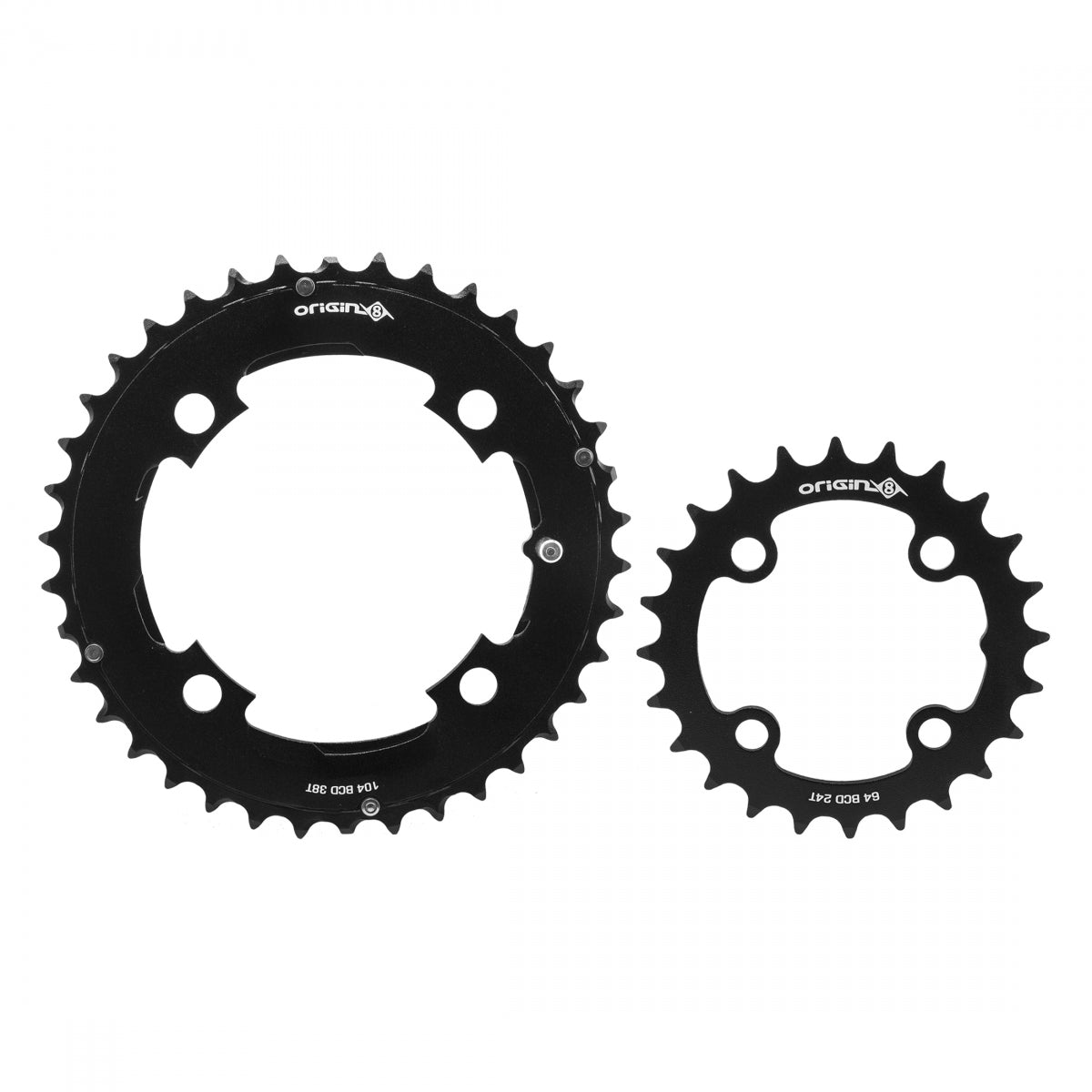 ORIGIN8 CHAINRING OR8 THRUSTER 64/104mm 24/38T 10/11s 4B SET BK - ORIGIN8