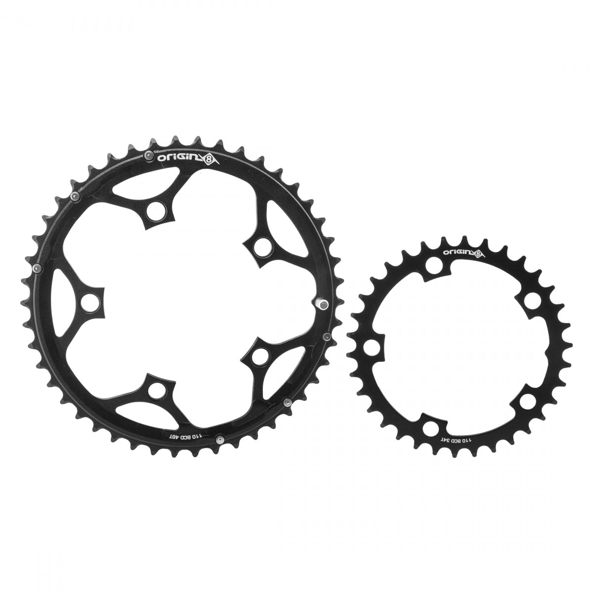 ORIGIN8 CHAINRING OR8 THRUSTER 110mm 34/46T 10/11s 5B SET BK - ORIGIN8