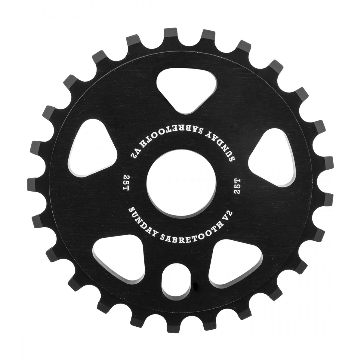 SUNDAY CHAINRING 1pc SUNDAY 25T SABRETOOTH V2 BK - SUNDAY