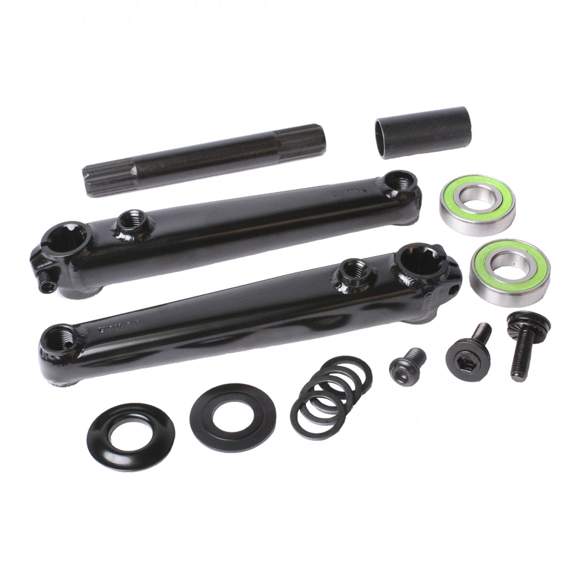 SUNDAY CRANKARM SET SUNDAY SAKER V2 RHD/LHD 155 3pc 22mm CROMO w/19mm MID BB BK - SUNDAY
