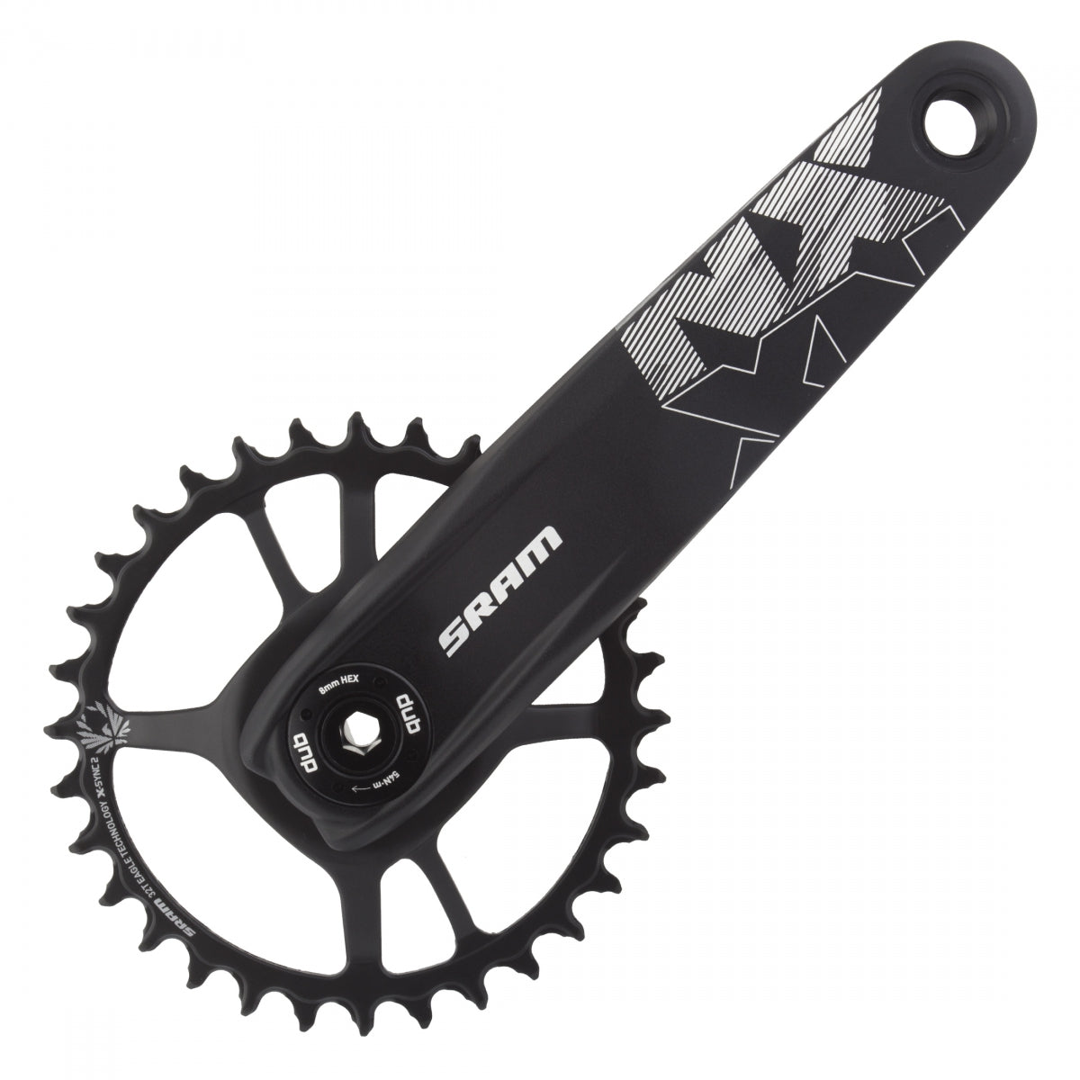SRAM CRANKSET SRAM NX EAGLE 175x32 DM DUB XSYNC2 STL w/oCUPS BK 12s - SRAM