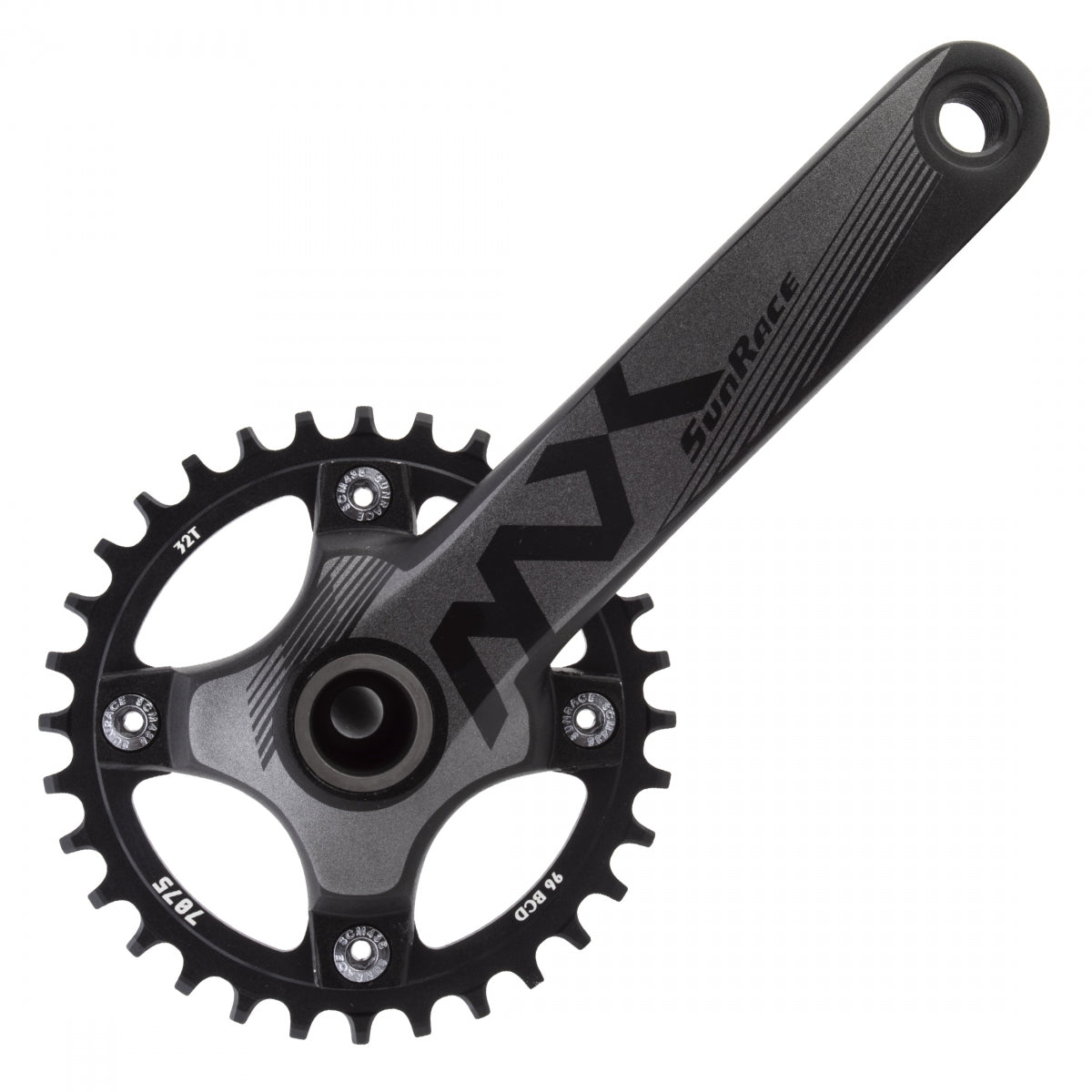 SUNRACE CRANKSET SUNRACE FCMX0U 175x32 11s w/24mm BSA BB BK - SUNRACE