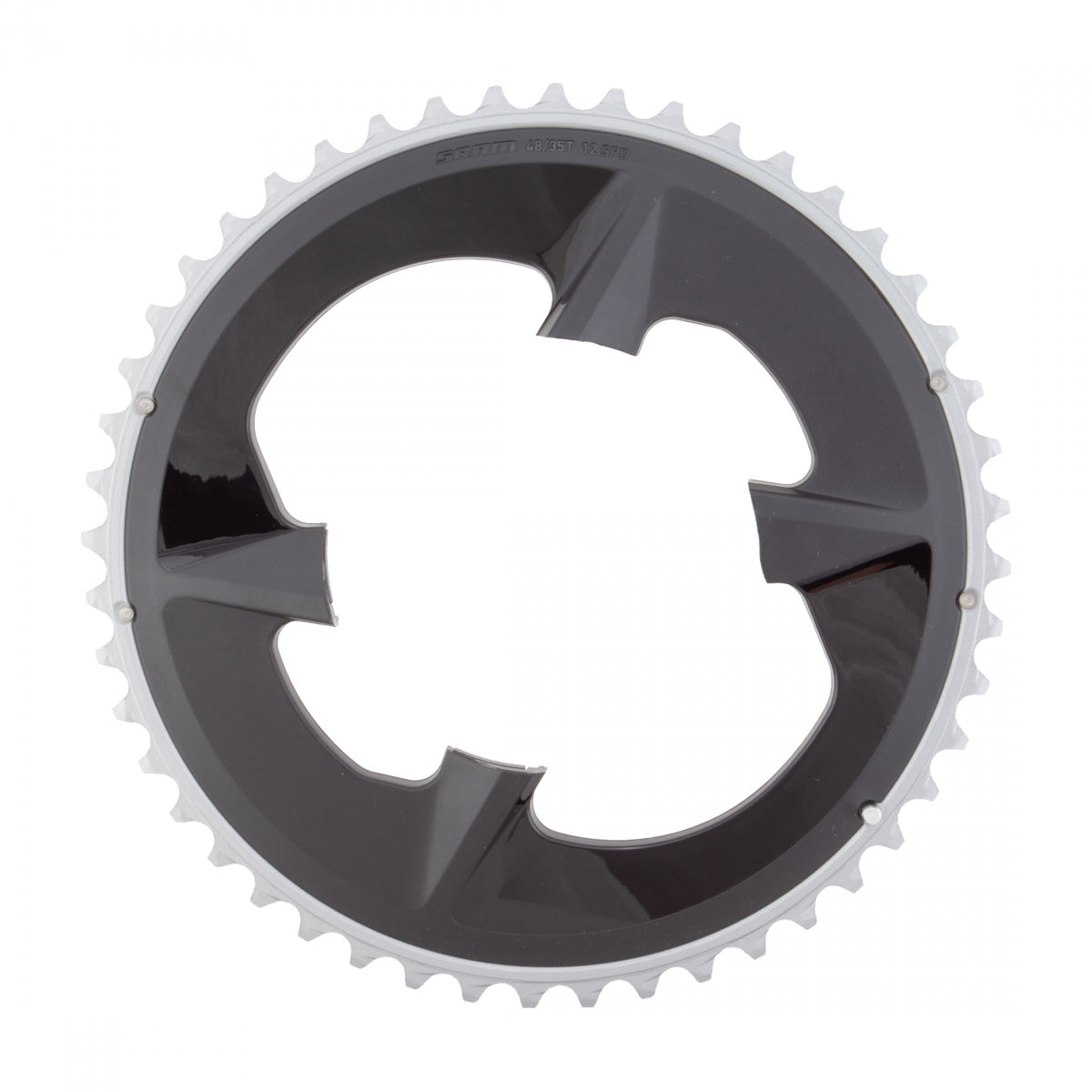 SRAM CHAINRING SRAM 48T 107mm 4B 2x12 RIVAL BK w/CVR-PLATE - SRAM