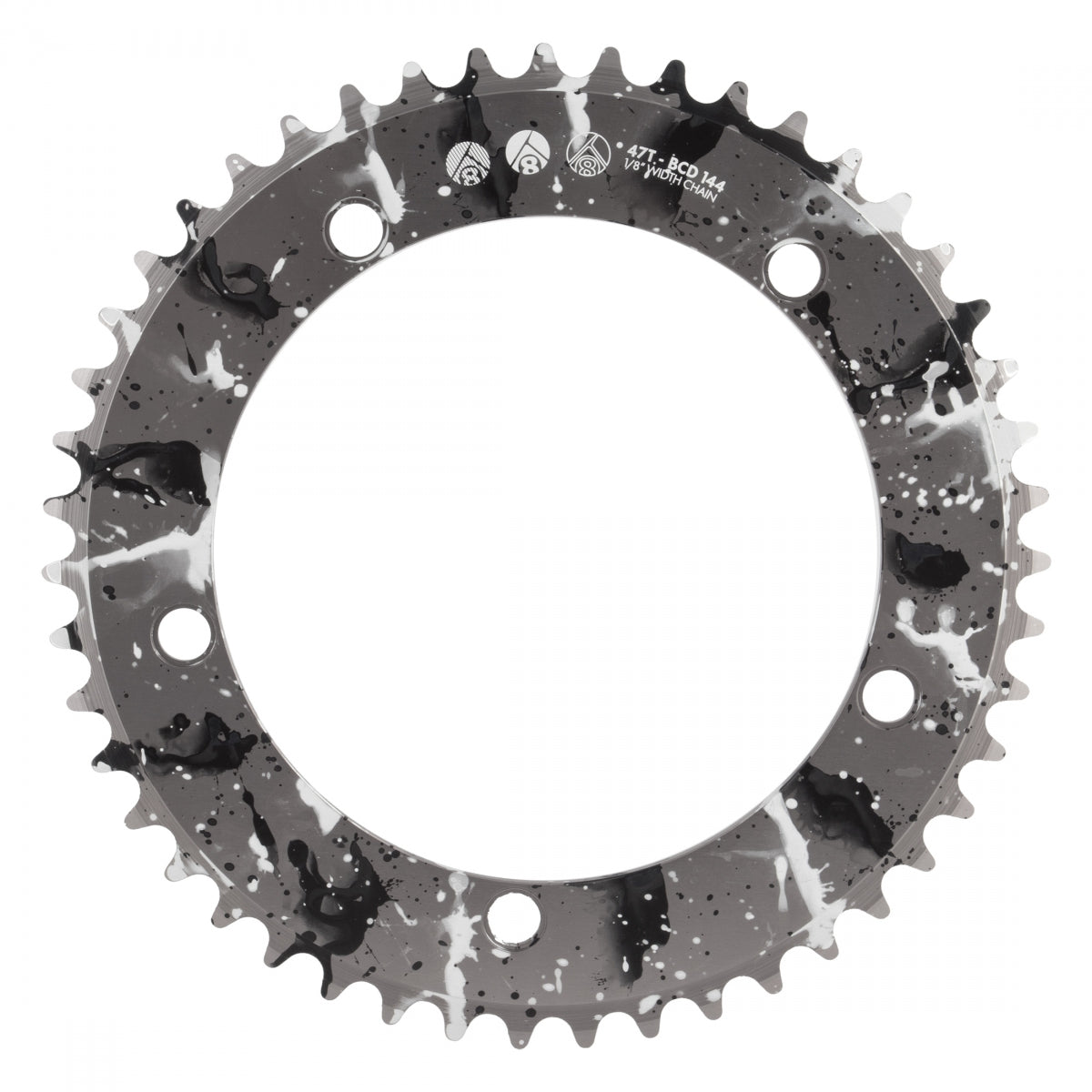 ORIGIN8 CHAINRING OR8 SPLAT TRK 144mm 47T ALY 1/8 SL-ANO w/BK/WH - ORIGIN8