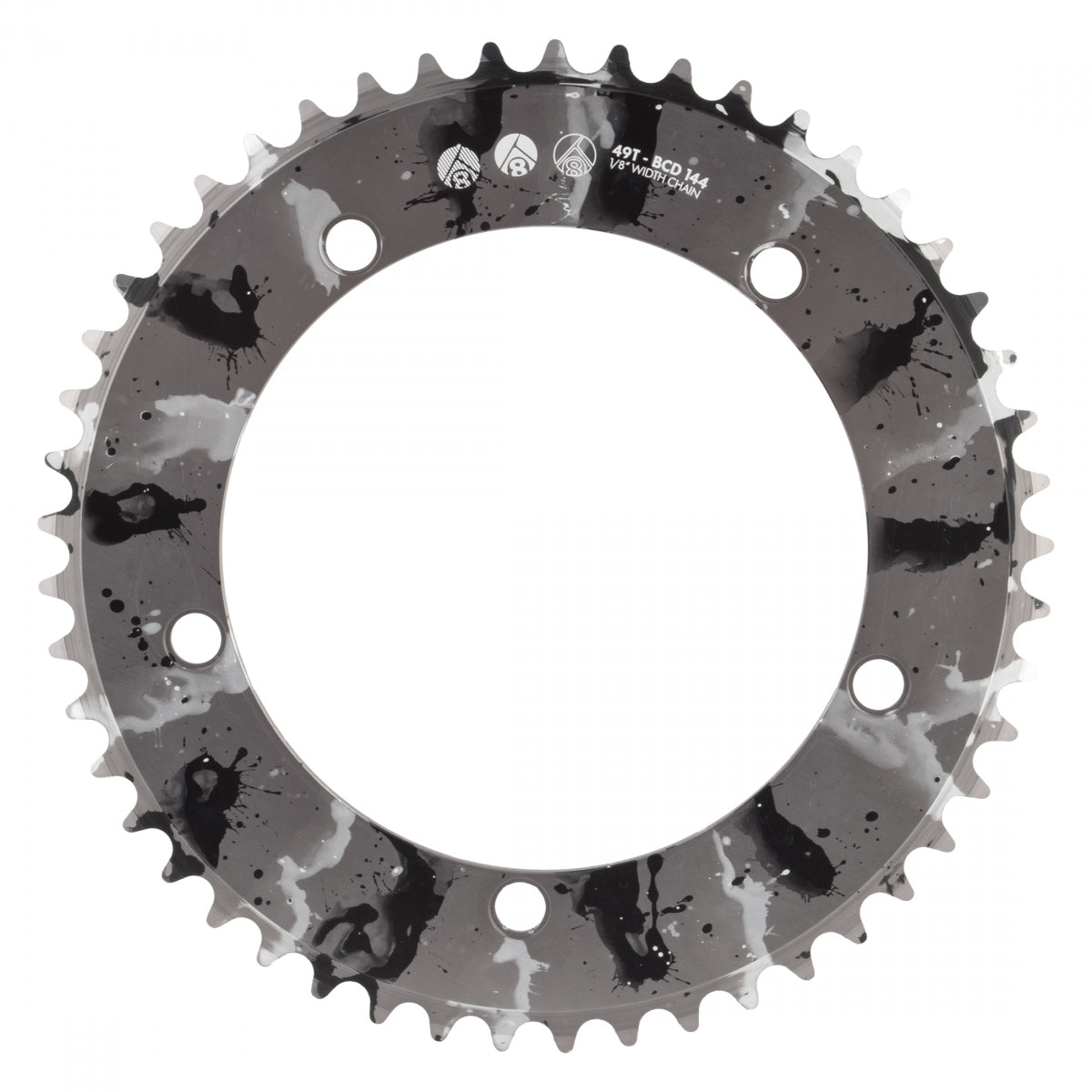 ORIGIN8 CHAINRING OR8 SPLAT TRK 144mm 49T ALY 1/8 SL-ANO w/BK/WH - ORIGIN8
