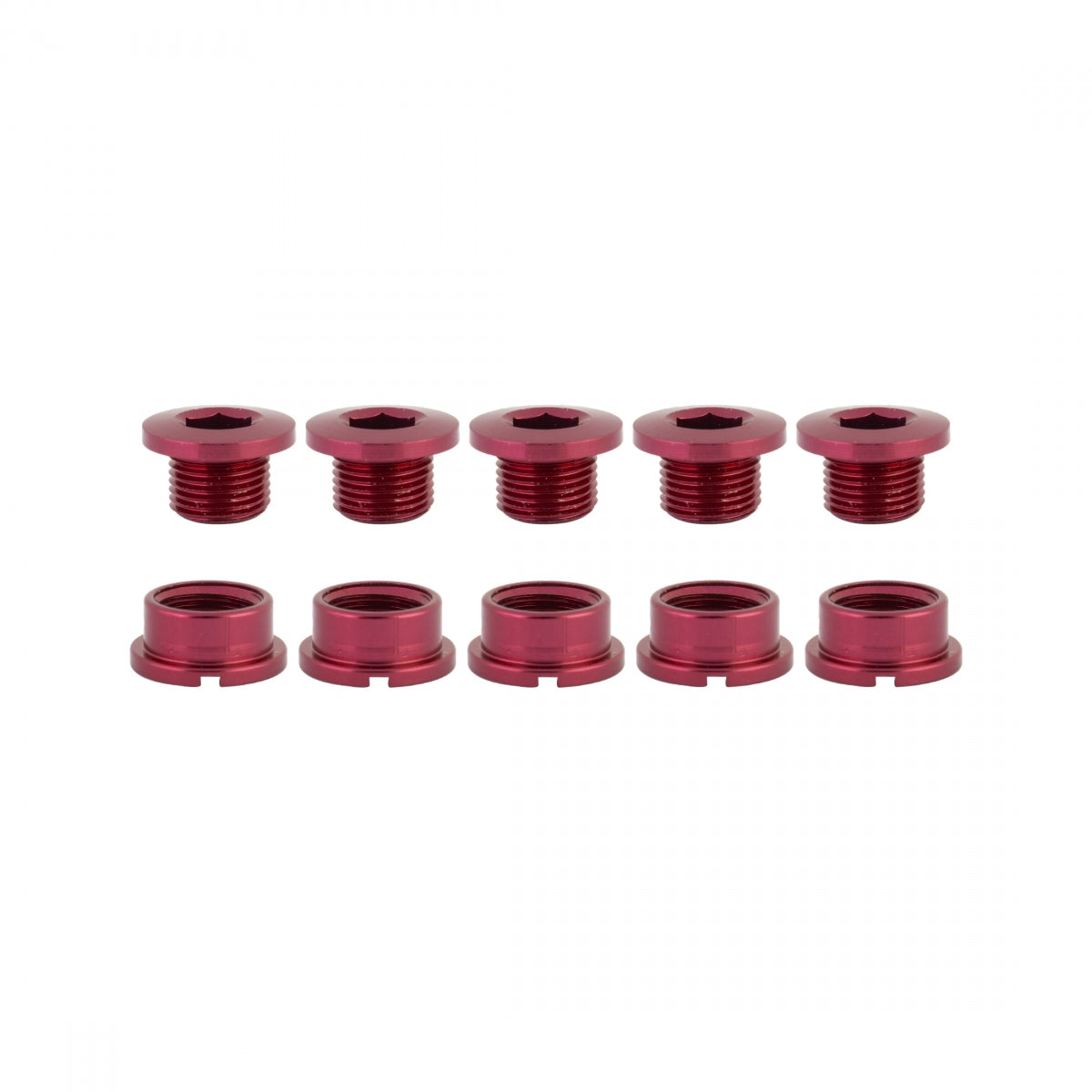 ORIGIN8 CHAINRING BOLT SET OR8 SINGLE ALY RED - ORIGIN8
