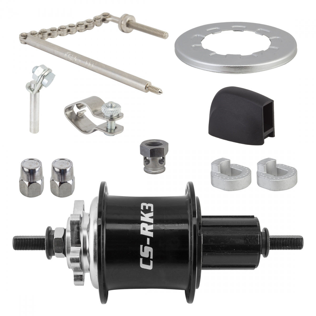 STURMEY ARCHER HUB Rear S/A 3sp CSRK3 3x8sCASS 6B 36 BK w/TRIM KIT/NO-SHIFrontER 135/180mm NON-ROTARY - STURMEY ARCHER