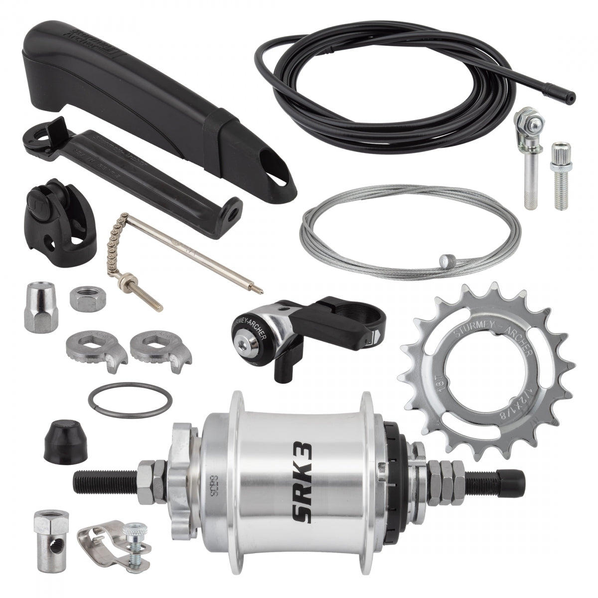 STURMEY ARCHER HUB Rear S/A 3sp SRK3 32 6B SL w/TRIM KIT/THUMB-SHIFrontER SLS30-T 135/185mm NON-ROTARY - STURMEY ARCHER