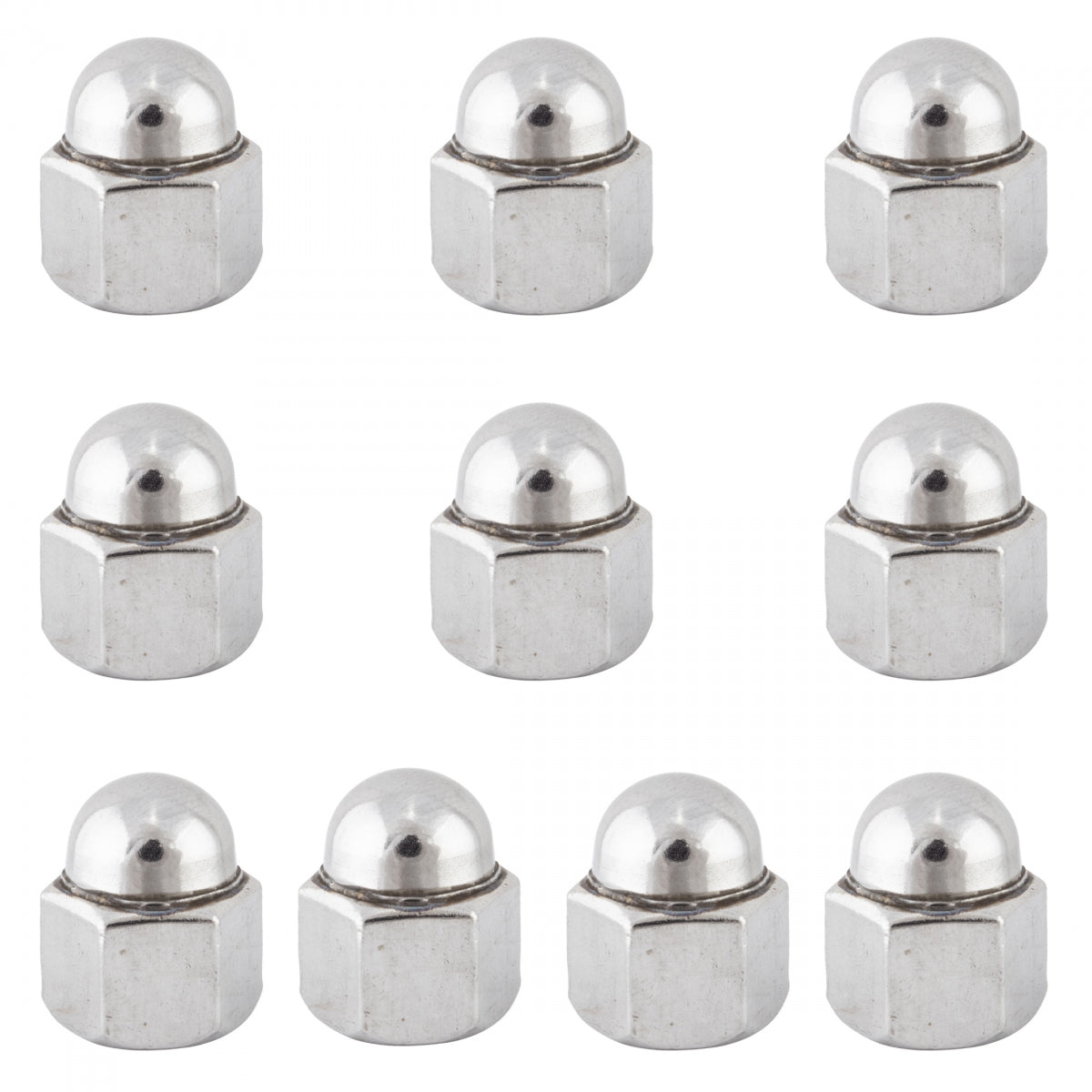 SUNLITE HUB AXLE NUT SUNLT ACORN SS 3/8x26T BGof10 - SUNLITE