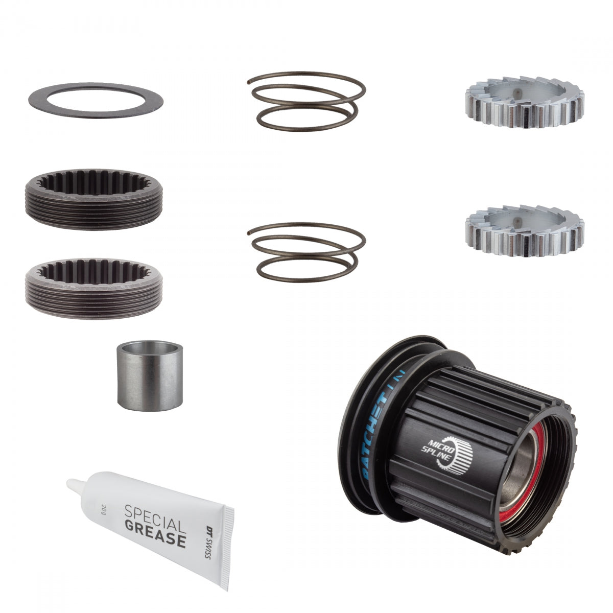 DT SWISS HUB CASS BODY DT UPGRADE KIT 3-PAWL TO RATCHET LN STL 18T MICROSPLINE - DT SWISS