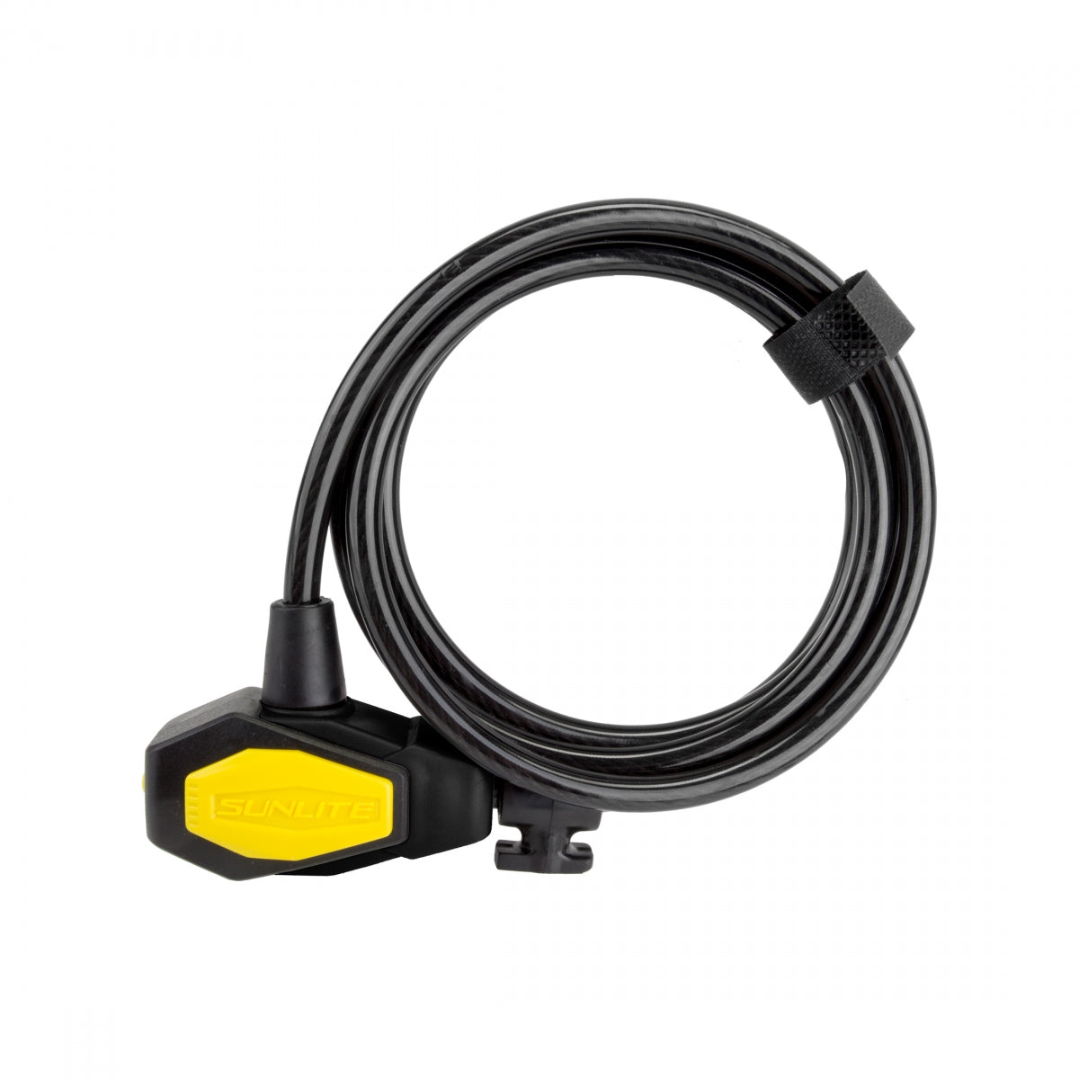 SUNLITE LOCK SUNLT DFNDR D3 CBL 8mmx6f KEY COIL BK w/BRKT - SUNLITE