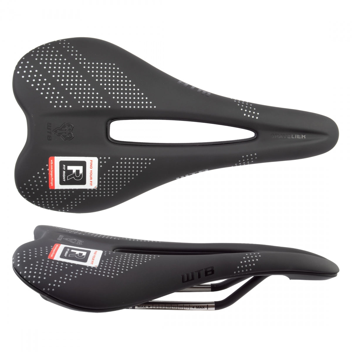 WTB SADDLE WTB GRAVELIER MEDIUM STAINLESS BK - WTB