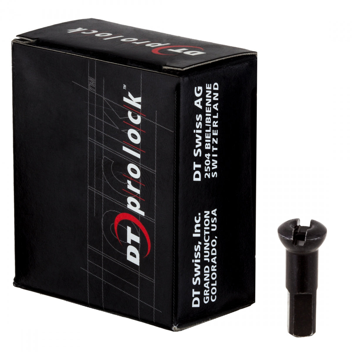 DT SWISS SPOKE NIPPLE DT BRASS 2.0x14mm PROLOCK/PROHEAD BK BXof100 - DT SWISS