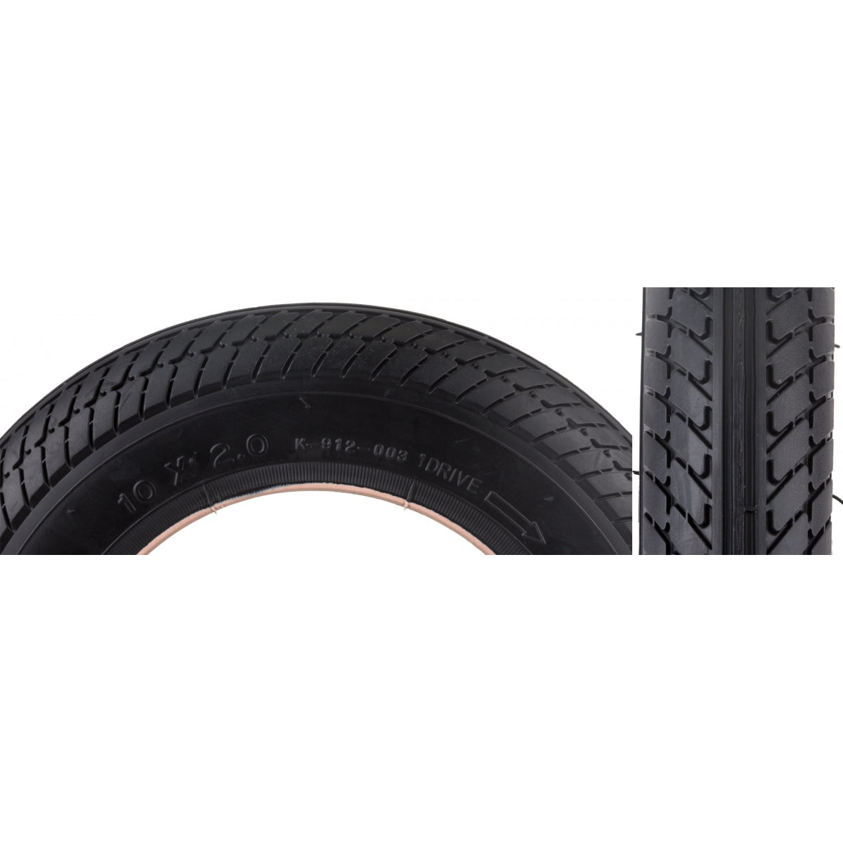 SUNLITE TIRE SUNLT SCOOTER 10x2 BK/BK K912 NOT FOR MAG WHEELS WIRE - SUNLITE