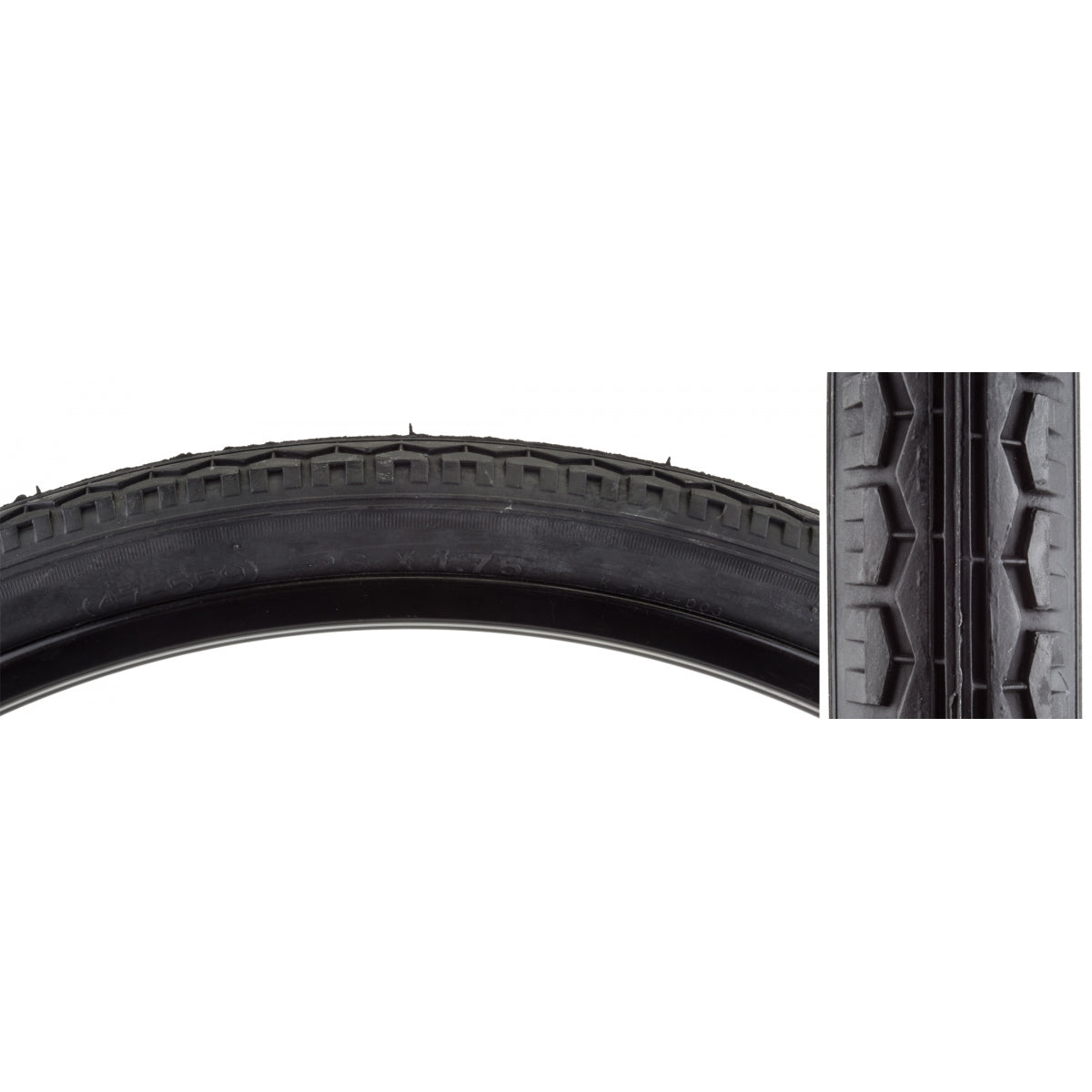 SUNLITE TIRE SUNLT 26x1.75 BK/BK STREET K123 WIRE - SUNLITE