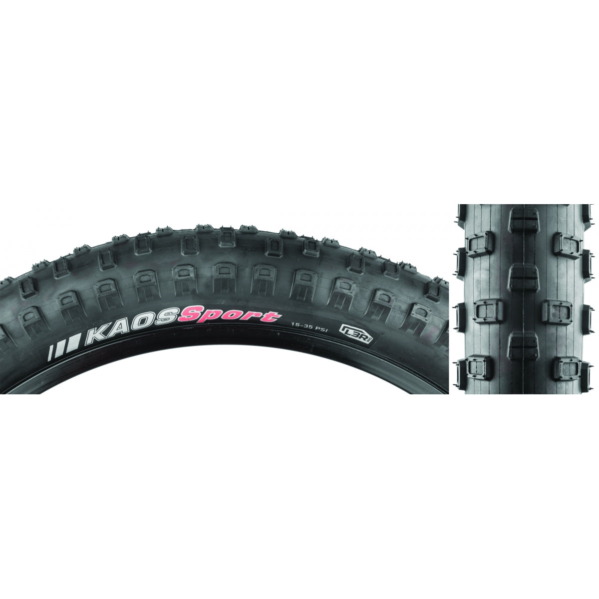 KENDA TIRE KEN KAOS SPORT 24x2.8 BK/BK L3R-PRO/60 WIRE 35psi - KENDA