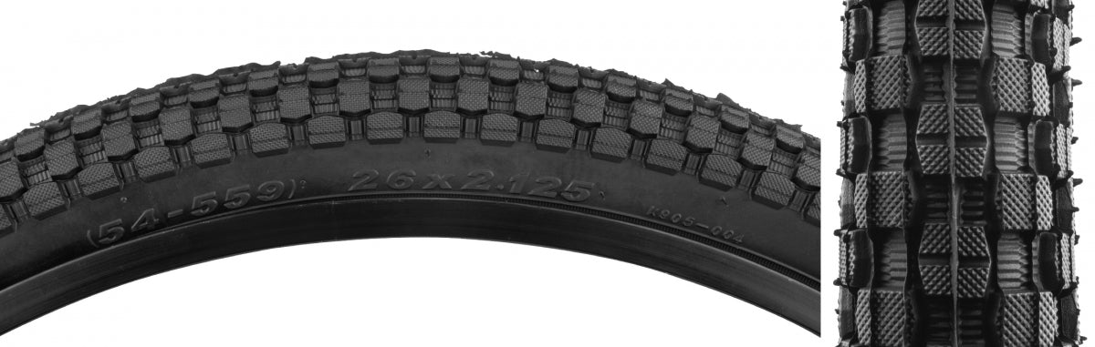 KENDA TIRE KEN K-RAD SPORT 26x2.125 BK/BK SRC/22 WIRE 65psi - KENDA
