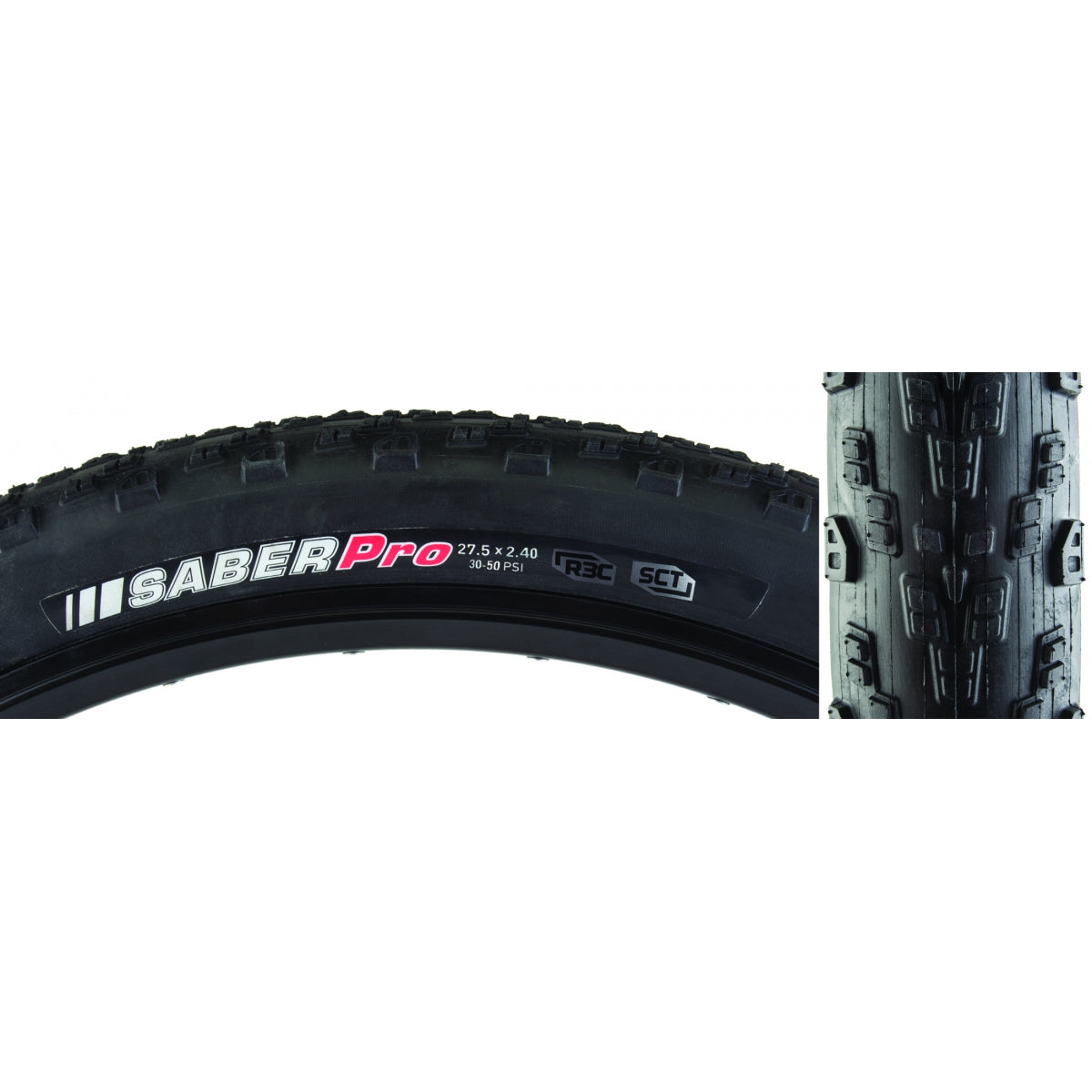 KENDA TIRE KEN SABER PRO 27.5x2.4 BK/BK R3C/KSCT/TLR FOLD 50psi - KENDA