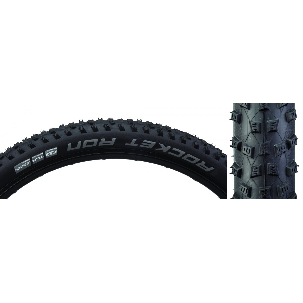 SCHWALBE TIRE SWB ROCKET RON 29x2.25 PERF TWIN BK/BSK ADDIX TLR E25 FOLD - SCHWALBE