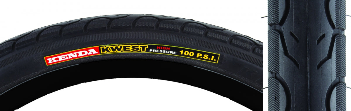 KENDA TIRE KEN KWEST 26x1.5 BK/BSK SRC/PRC/60 WIRE 100psi - KENDA