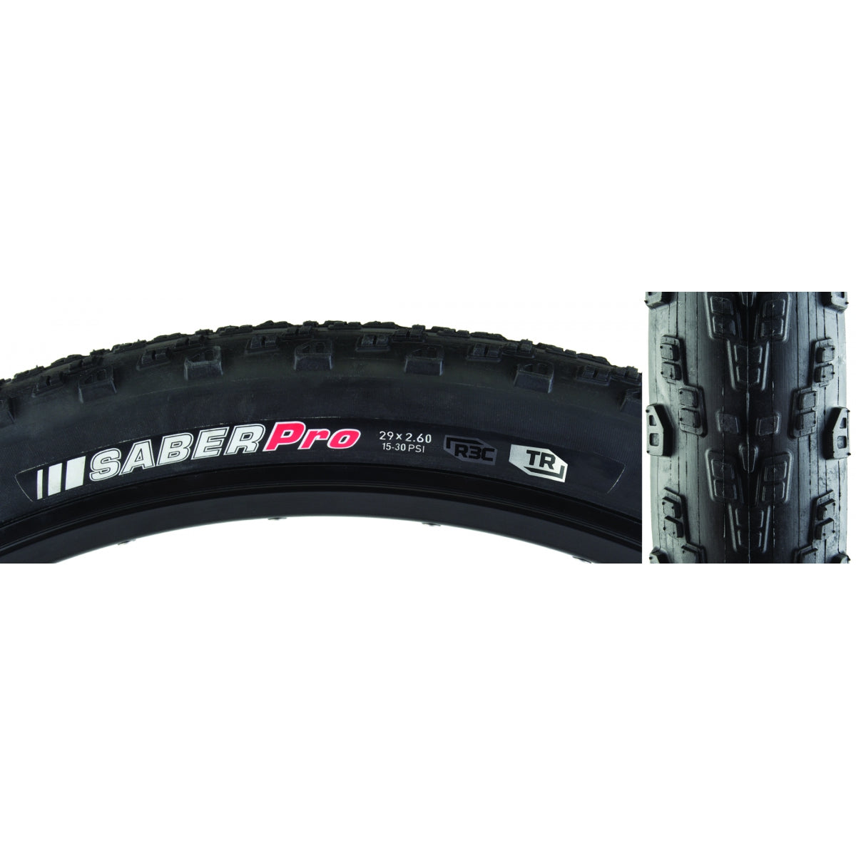 KENDA TIRE KEN SABER PRO 29x2.6 BK/BK R3C/TR/TR/120 FOLD 30psi - KENDA
