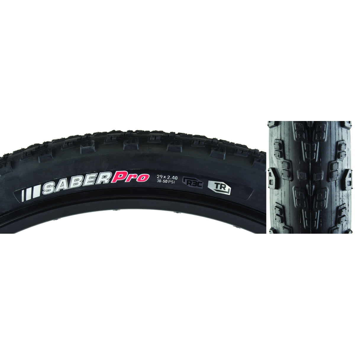 KENDA TIRE KEN SABER PRO 29x2.4 BK/BK R3C/TR/TR/120 FOLD 50psi - KENDA
