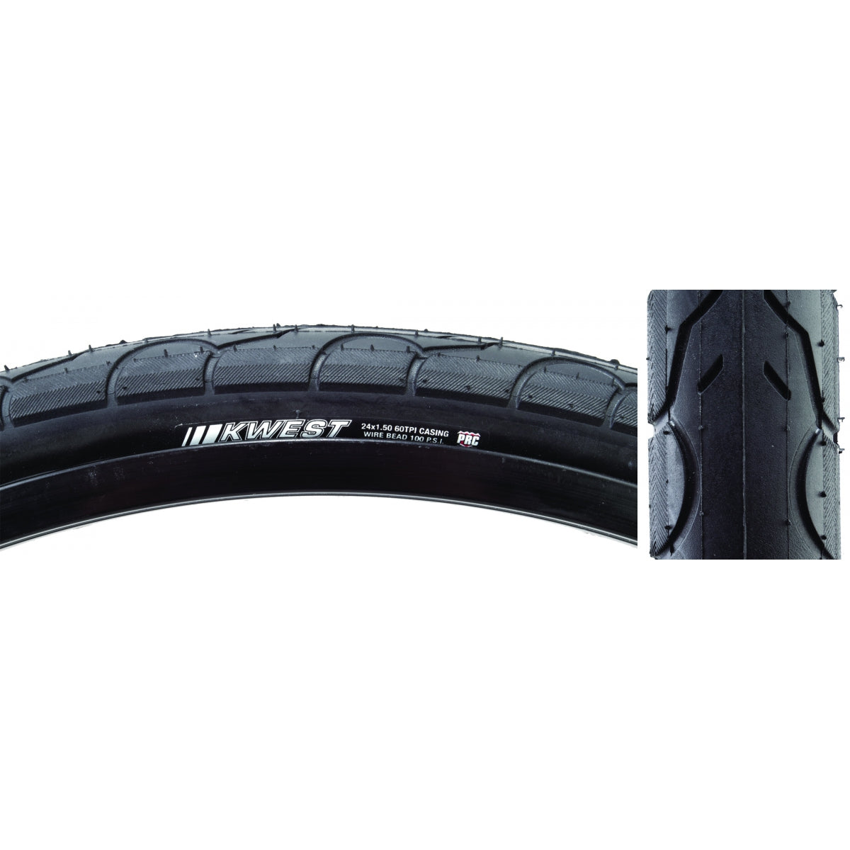 KENDA TIRE KEN KWEST 24x1.5 BK/BSK 100lb K1930 WIRE - KENDA