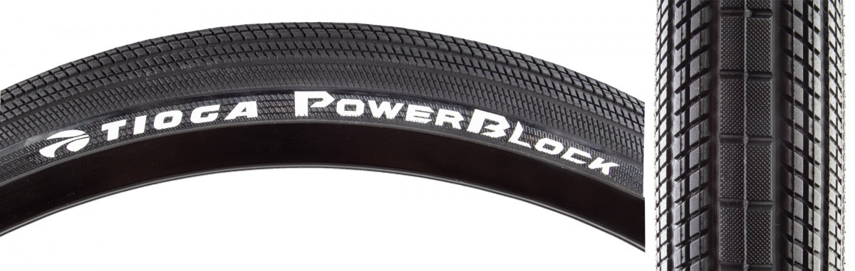 TIOGA TIRE TIOGA POWERBLOCK 26x2.1 WIRE/60 BK - TIOGA