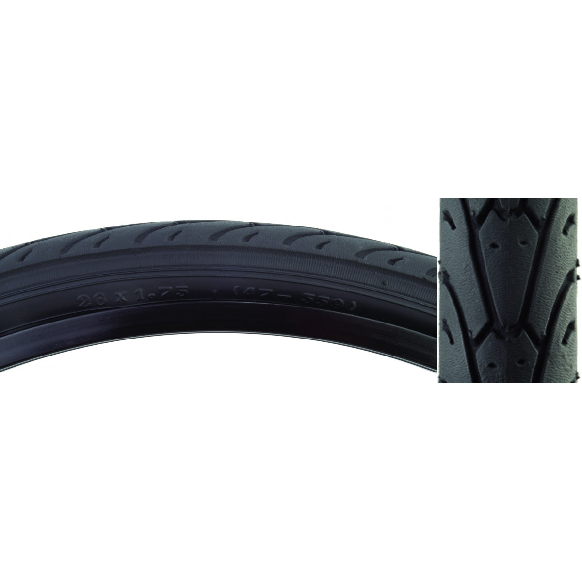 SUNLITE TIRE SUNLT 26x1.75 BK/BK CITY SLICK II FOLD-CB/30 - SUNLITE