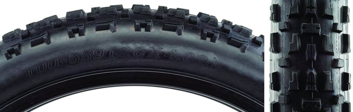 CST PREMIUM TIRE CSTP TOBOGGAN 26x4.0 BK/BK WIRE NO-STUD - CST PREMIUM