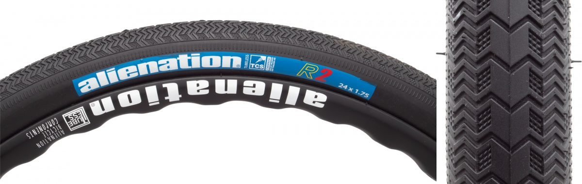 ALIENATION TIRE AN TCS R2 24x1.75 BLUE LABEL FOLD BK/BK - ALIENATION