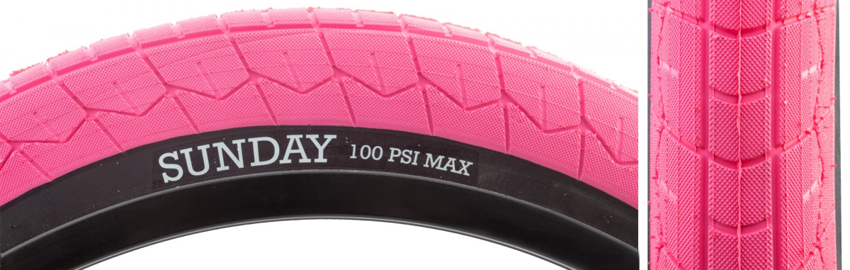 SUNDAY TIRE SUNDAY CURearENT V2 20x2.4 PK/BK WIRE - SUNDAY