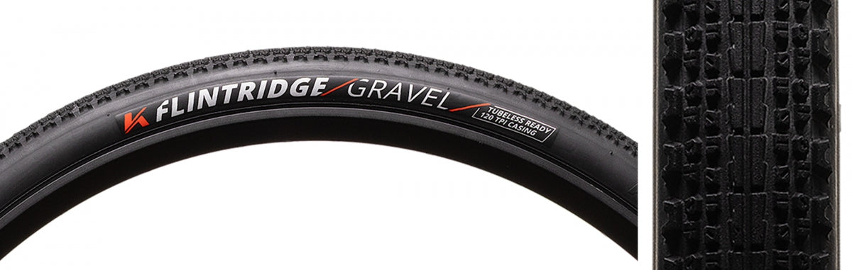 KENDA TIRE KEN FLINTRIDGE GRAVEL 700x47 BK/BK GCT/120 FOLD - KENDA