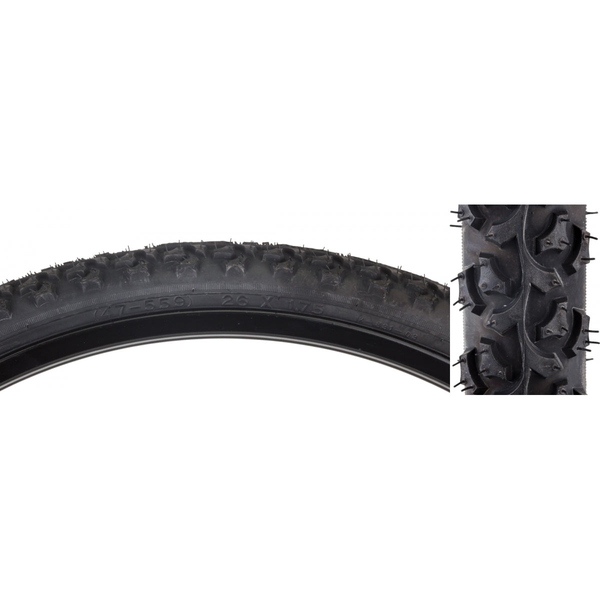 SUNLITE TIRE SUNLT 26x1.75 BK/BK ALPHABITE K831 WIRE - SUNLITE