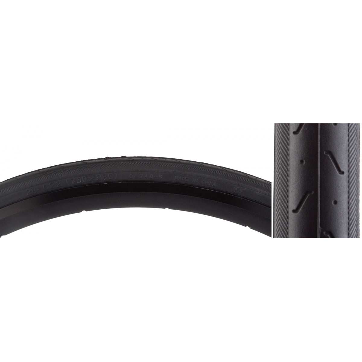 SUNLITE TIRE SUNLT 700x28 CST740 BK/Black S-HP WIRE - SUNLITE