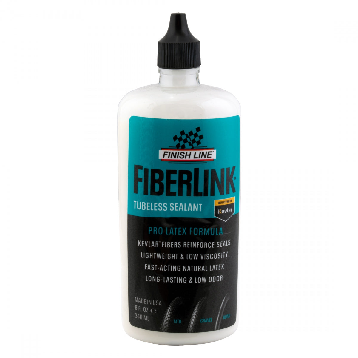 FINISH LINE SEALANT TIRE F-L TUBELESS FIBERLINK PRO LATEX 8oz 8/cs - FINISH LINE