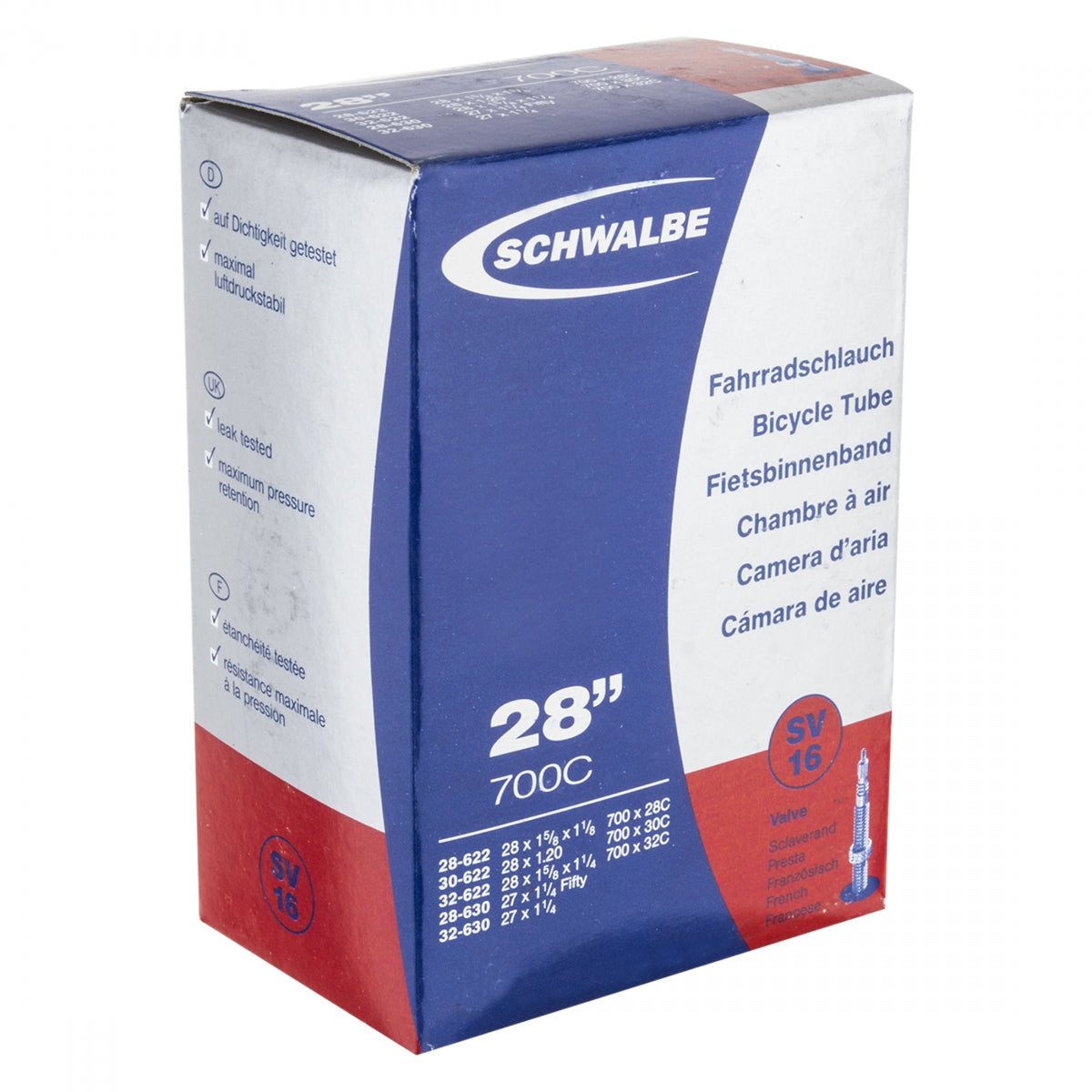 SCHWALBE TUBE SCHWALBE 28 622/630x28/32 PV 40mm - SCHWALBE