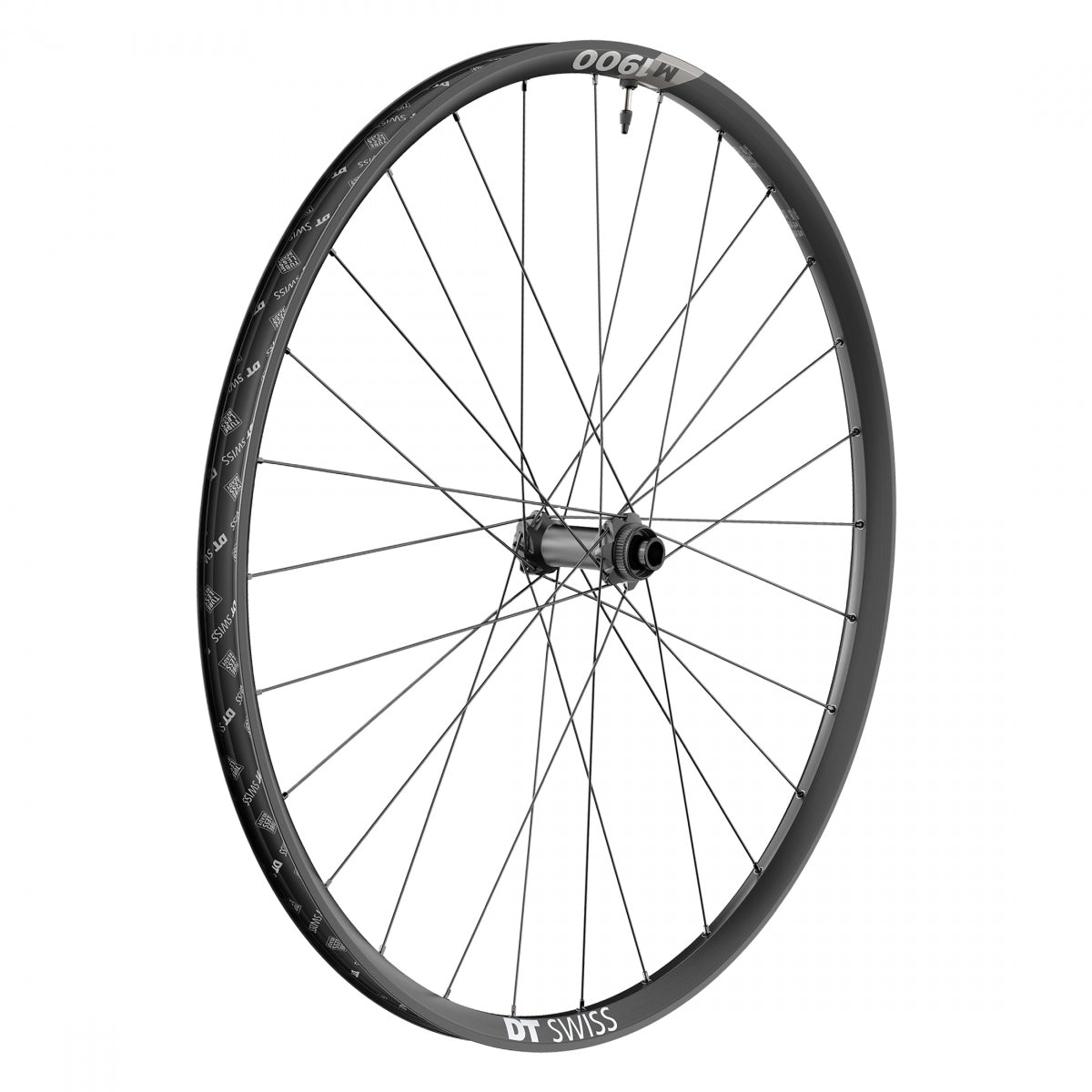 DT SWISS WHL Front DT 27.5 584x30 M1900 SPLINE 100x15mmTA CL/6B TBLS w/TAPE & VALVE - DT SWISS